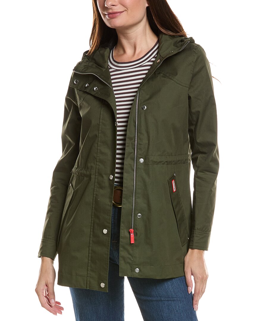 Hunter Adela Waterproof Classic Rain Jacket In Green
