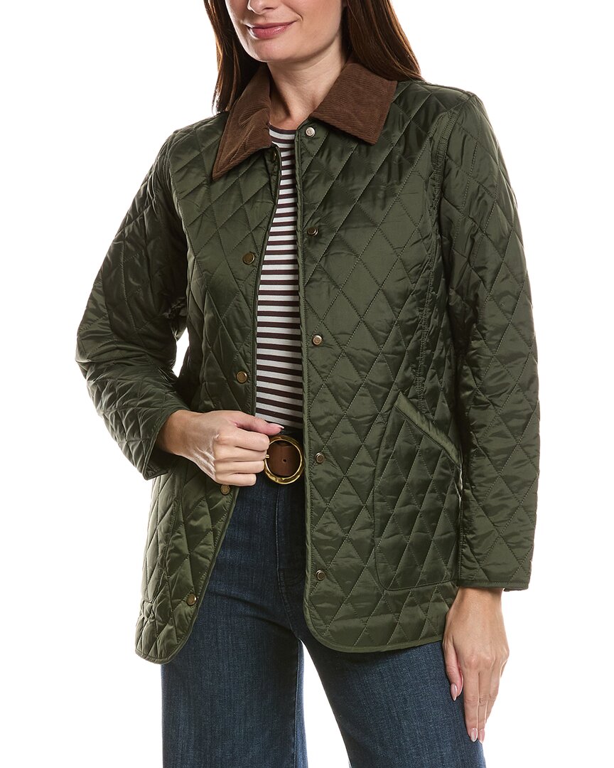 Hunter Rachel Diamond Quilted Barn Jacket In Green
