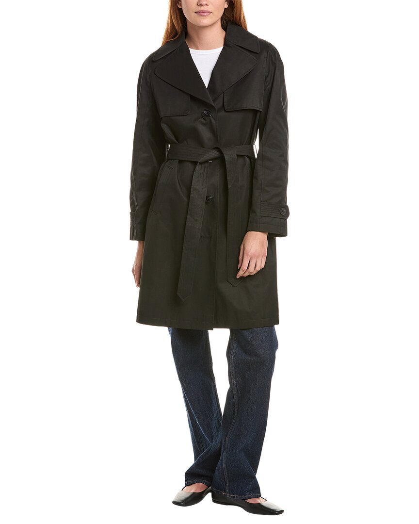 Via Spiga Trench Coat In Black