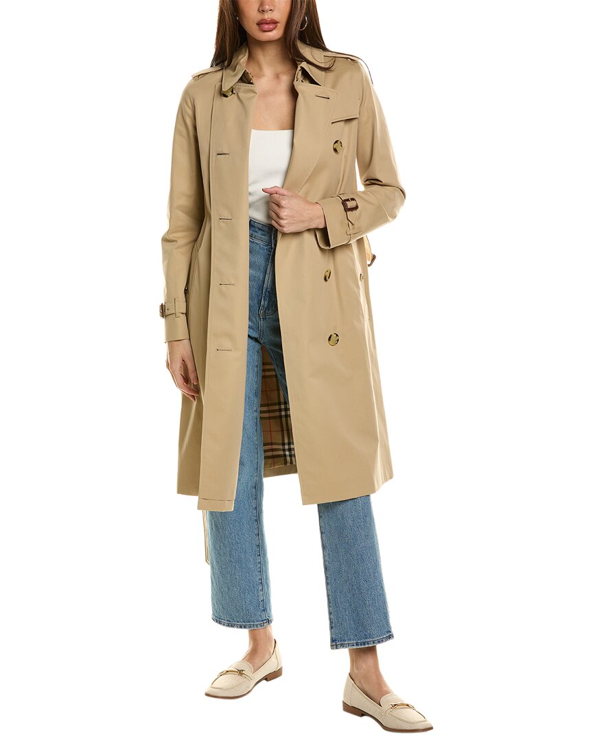 Shop Burberry Double Breasted Trench Coat