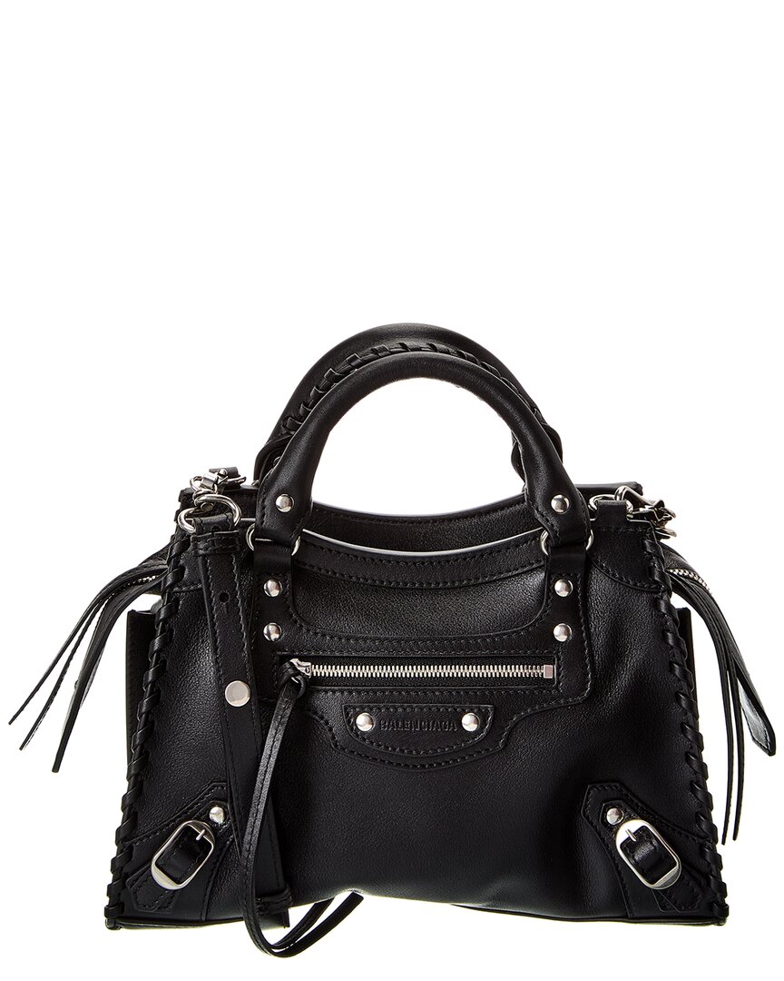 Balenciaga Neo Classic City Xs Leather Shoulder Bag In Black