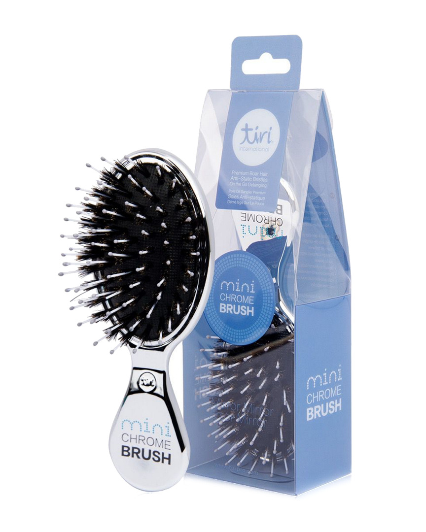 Image of Tiri Pro Chrome Mini Boar Bristle "Purse Perfect" Paddle Brush