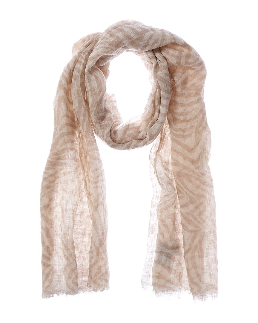 Brunello Cucinelli Linen Scarf In Beige