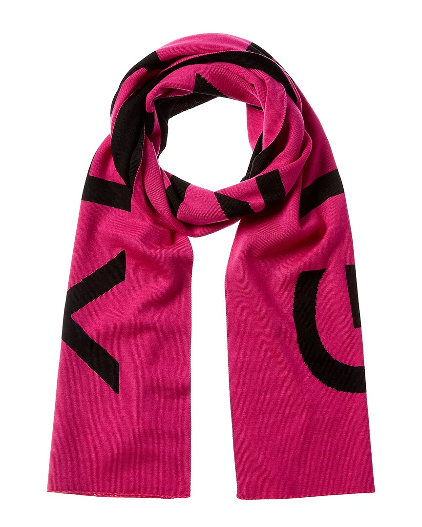 Givenchy Logo Wool Scarf In Pink