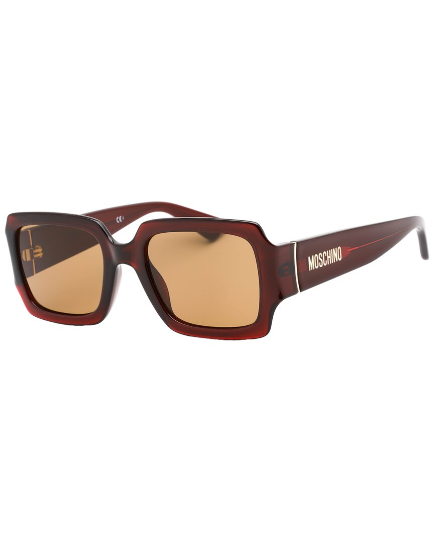 Moschino Amber Square Ladies Sunglasses Mos063/s 0c9a/70 53 In Red