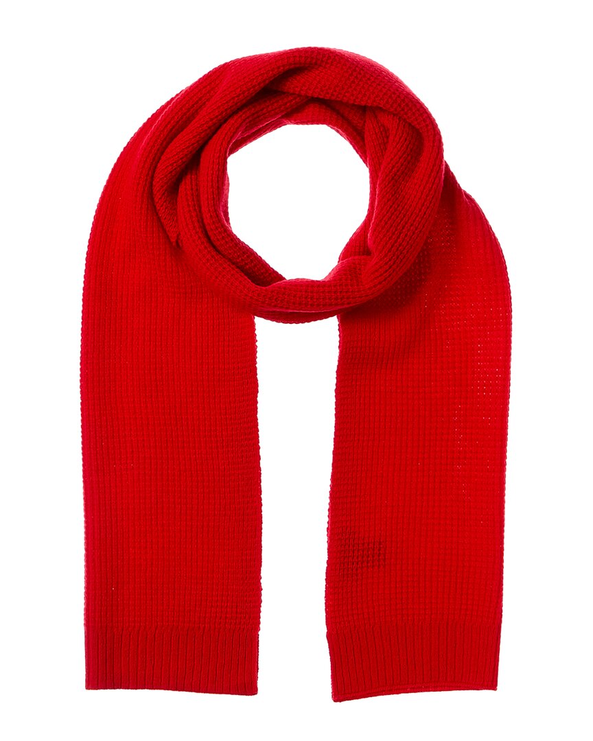 Hannah Rose Waffle Stitch Cashmere Scarf In Pink