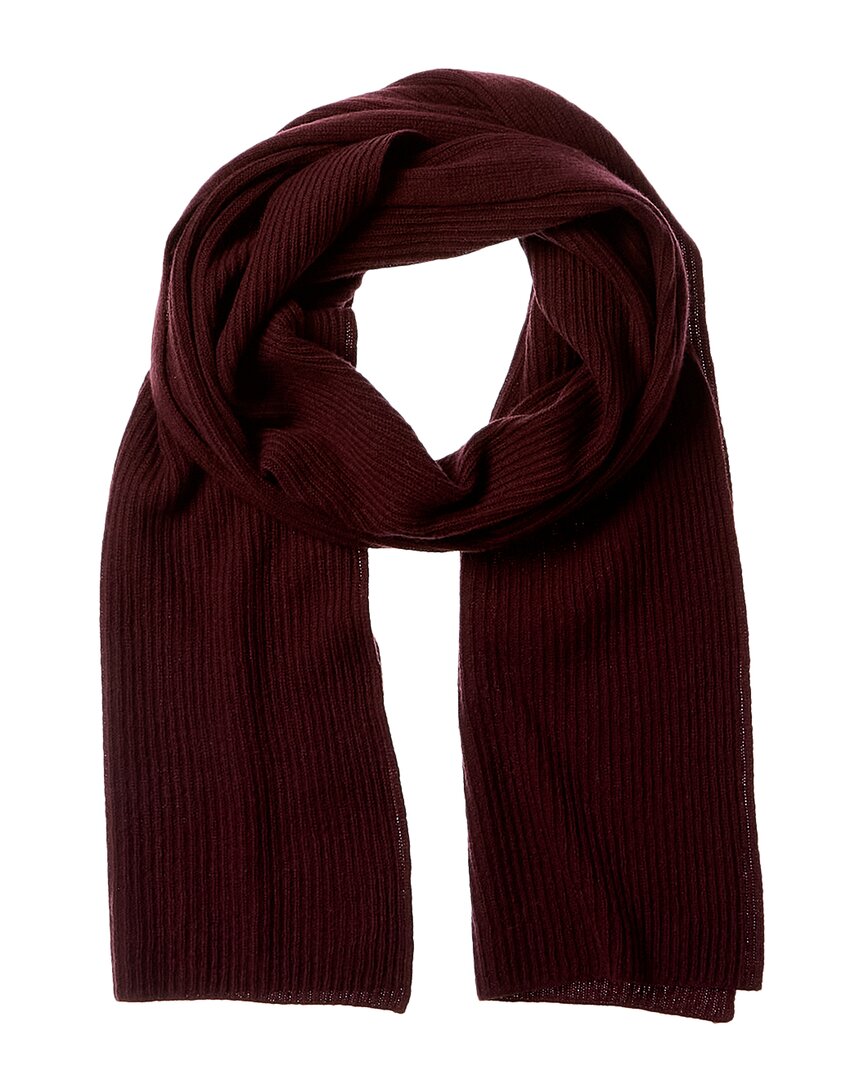 Hannah Rose Ribbed Cashmere Scarf In Red