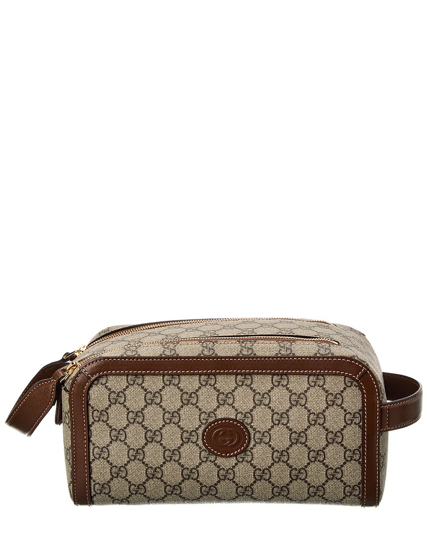 Gucci Gg Toiletry Case In Neutrals