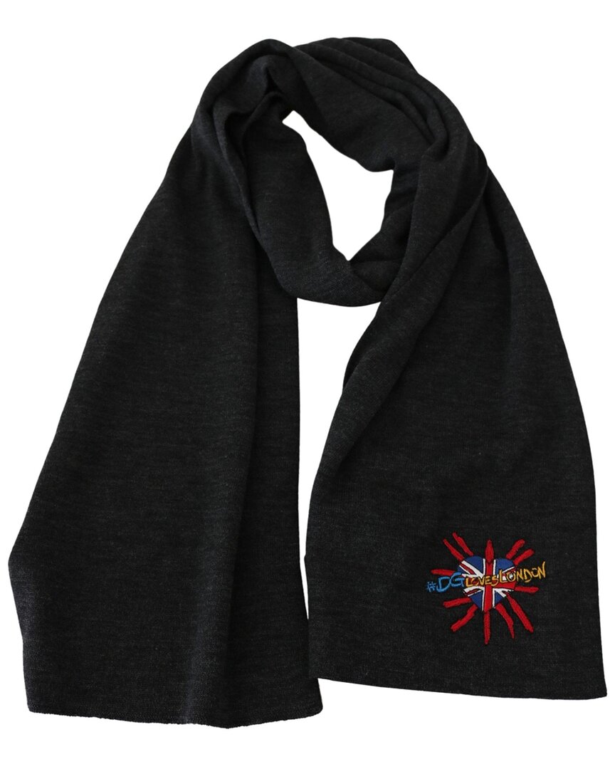 Dolce & Gabbana Wool Scarf In Black