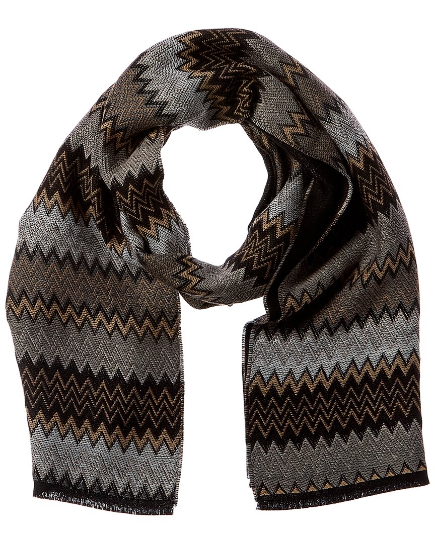 Missoni Wool-blend Scarf In Black