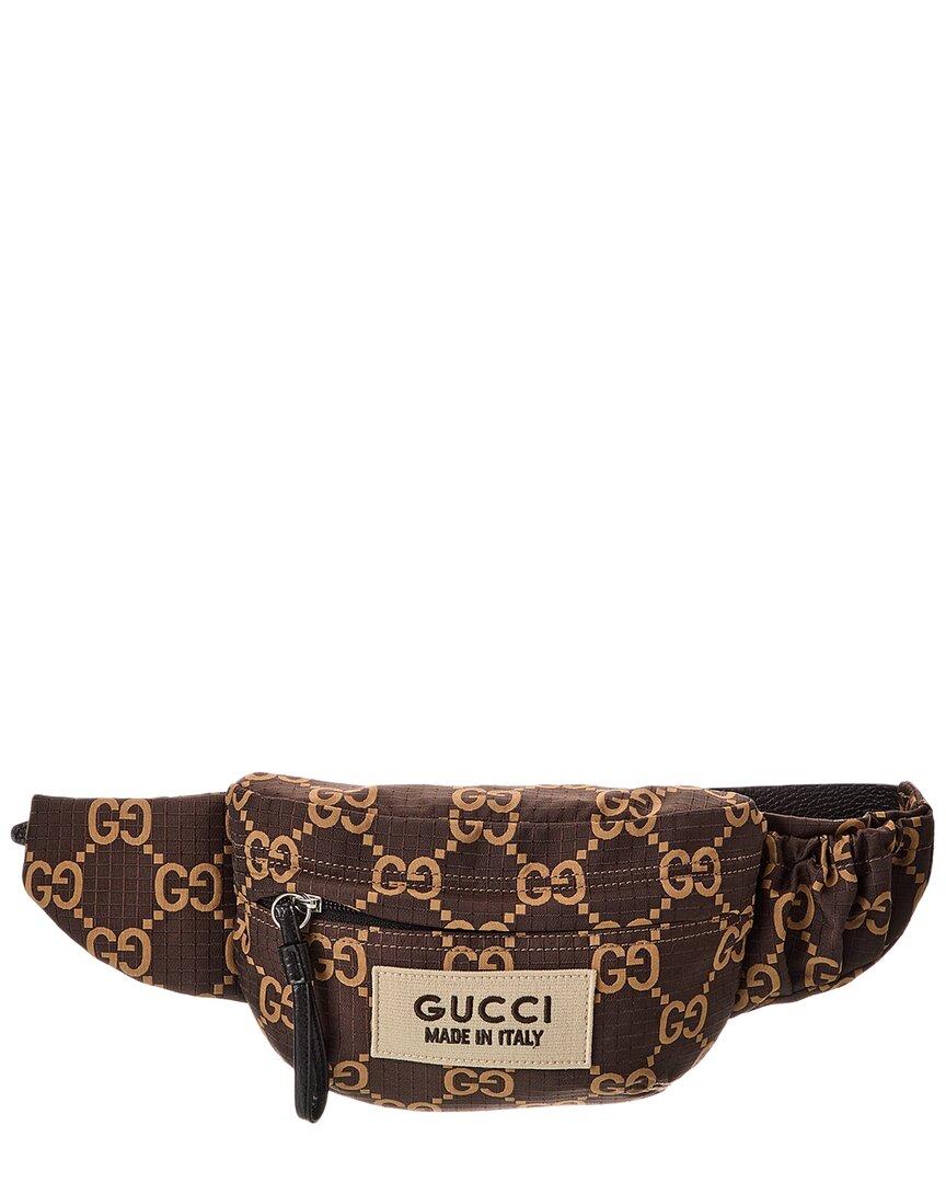 Gucci Gg Ripstop & Leather Belt Bag