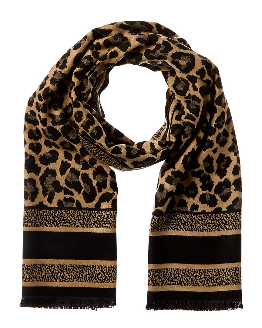 Saachi Reversible Leopard Pattern Scarf