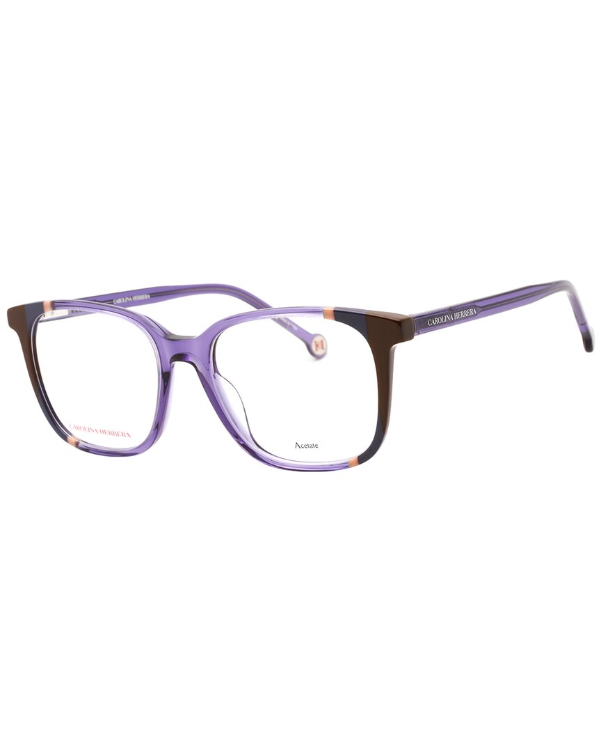 Carolina Herrera Demo Square Ladies Eyeglasses Ch 0065 0e53 52 In Purple