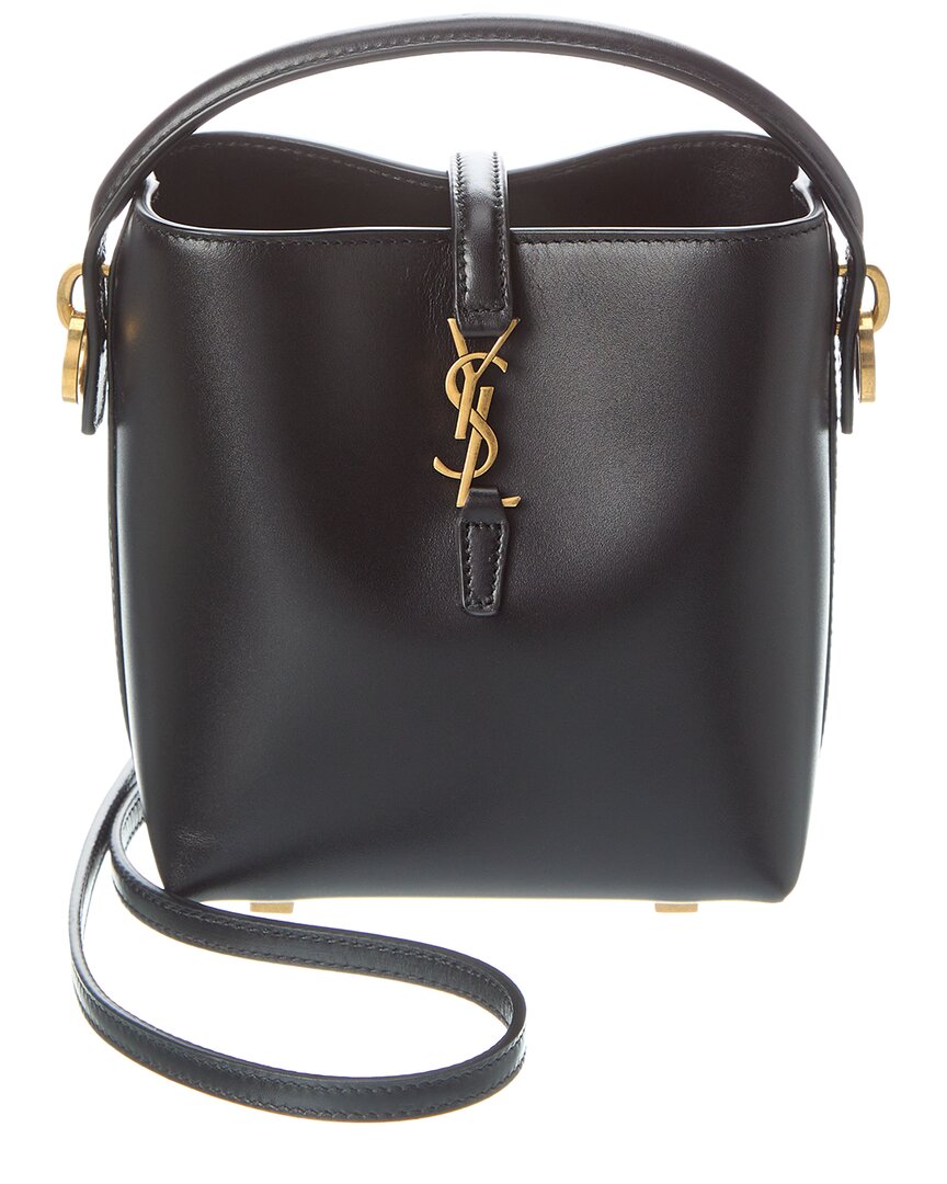 ショルダーバッグ・ポシェット SAINT LAURENT BLACK LEATHER LE 37 BUCKET BAG SAINT LAURENT Le 37 leather bucket bag | NET-A-PORTER