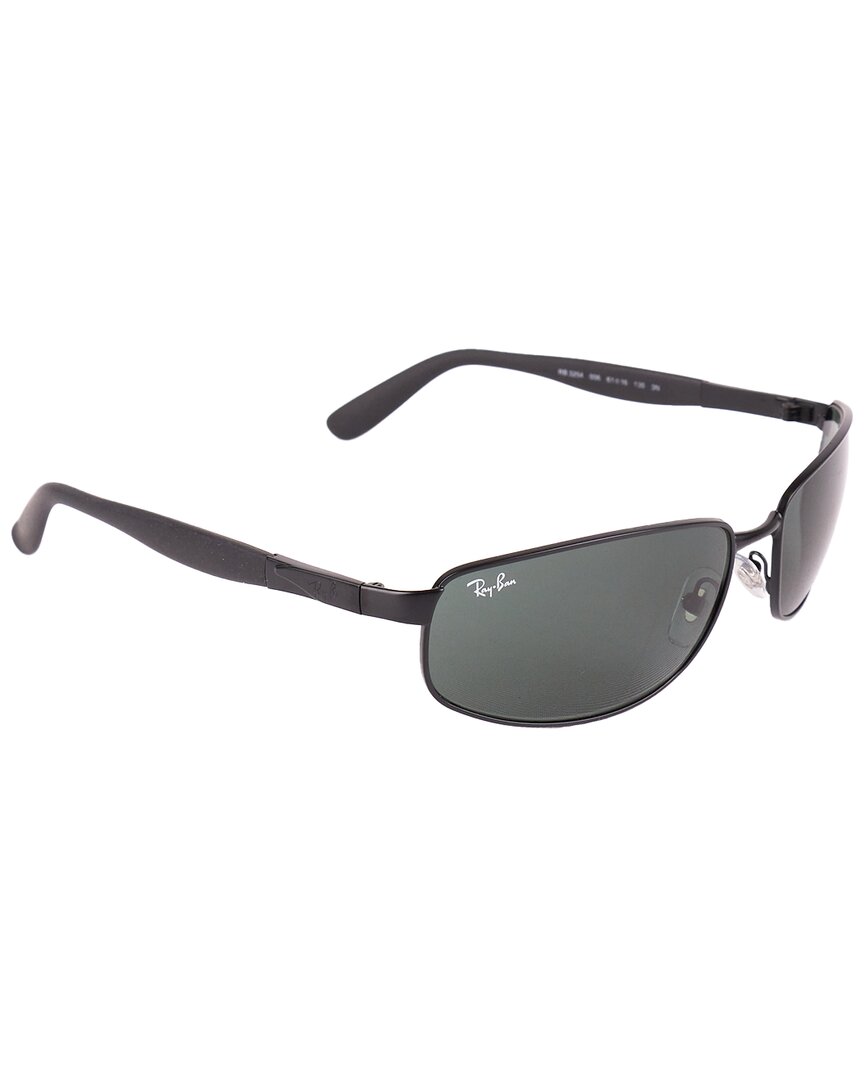 Ray Ban Sunglasses Male Rb3254 - Matte Black Frame Green Lenses 61-16 In Black