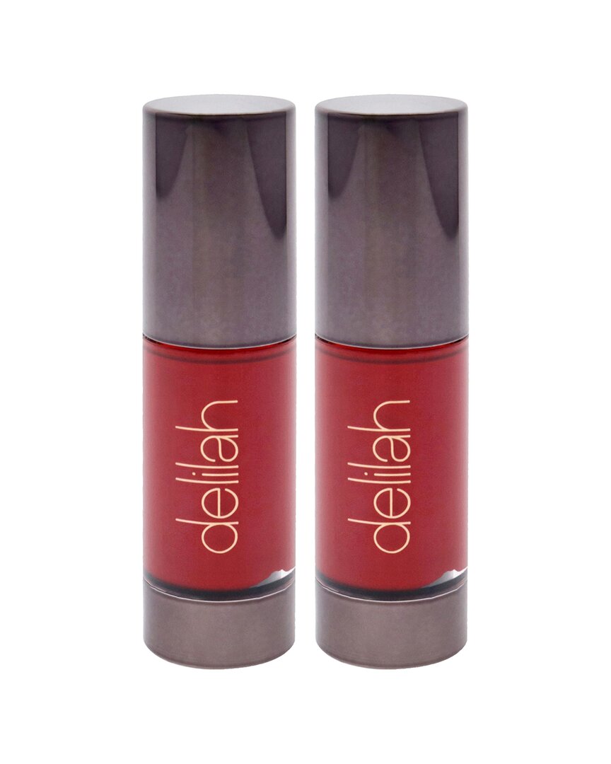 Delilah Women's 0.24oz Flame Colour Intense Liquid Lipstick - Pack Of 2