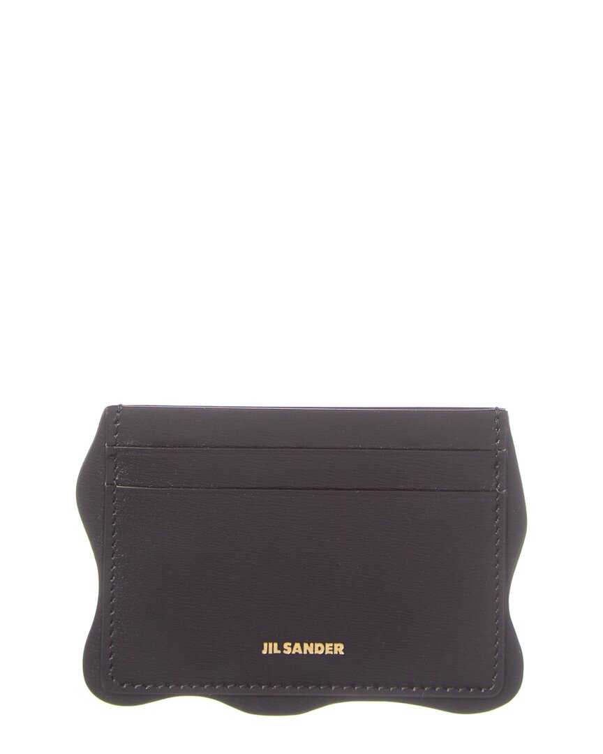 JIL SANDER JIL SANDER LOGO LEATHER CARD HOLDER