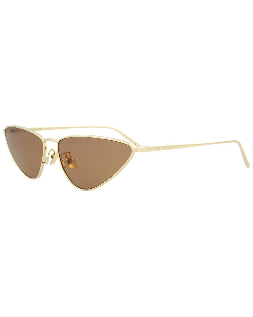 Saint Laurent Women's Sl487 63mm Sunglasses In Gold