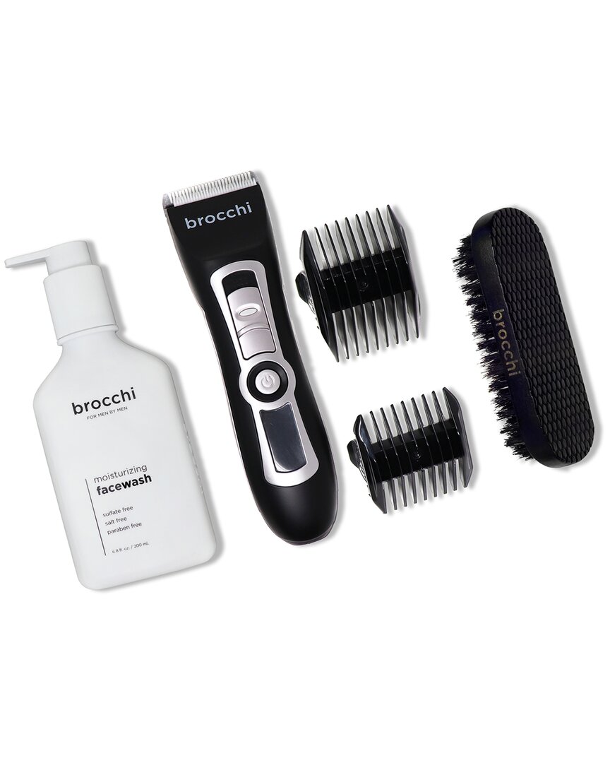 Sebastian Brocchi Brocchi Electric Trimmer, Beard Brush, & Face Wash