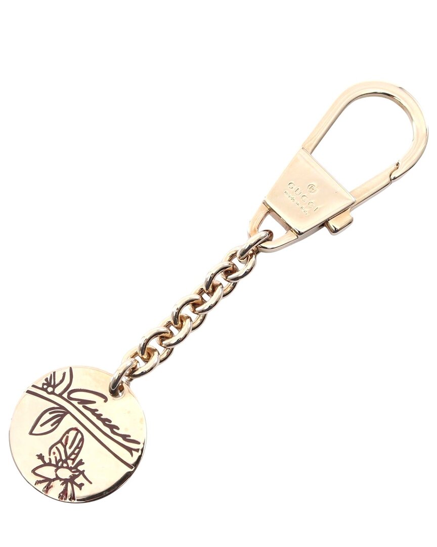 Gucci Keychain (authentic Pre-loved) In Gold