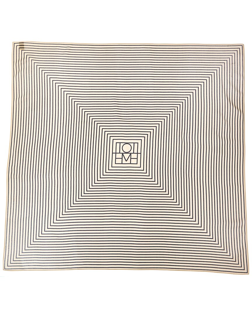 Totême Toteme Graphic Print Silk Scarf