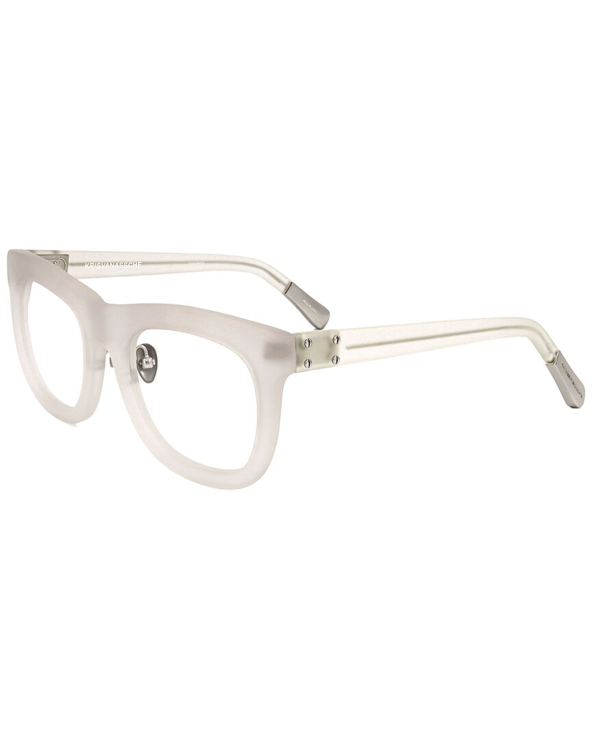 Shop Kris Van Assche By Linda Farrow Gallery Kris Van Assche By Linda Farrow Unisex Kva38 51mm Optical Frames In White