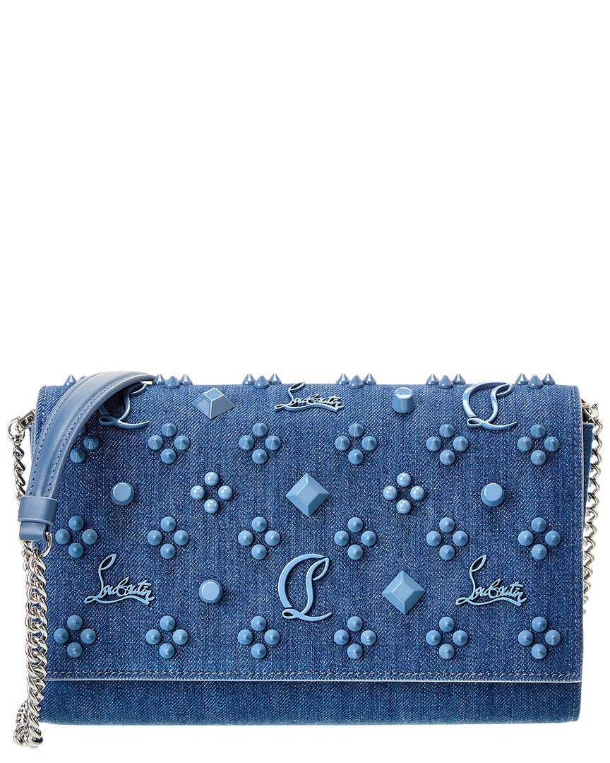 Christian Louboutin Paloma Denim Clutch