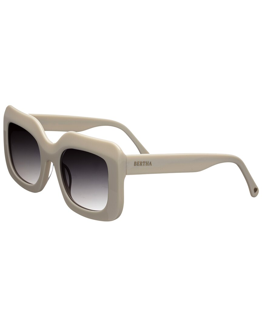 Bertha Ladies White Square Sunglasses Brsit103-3