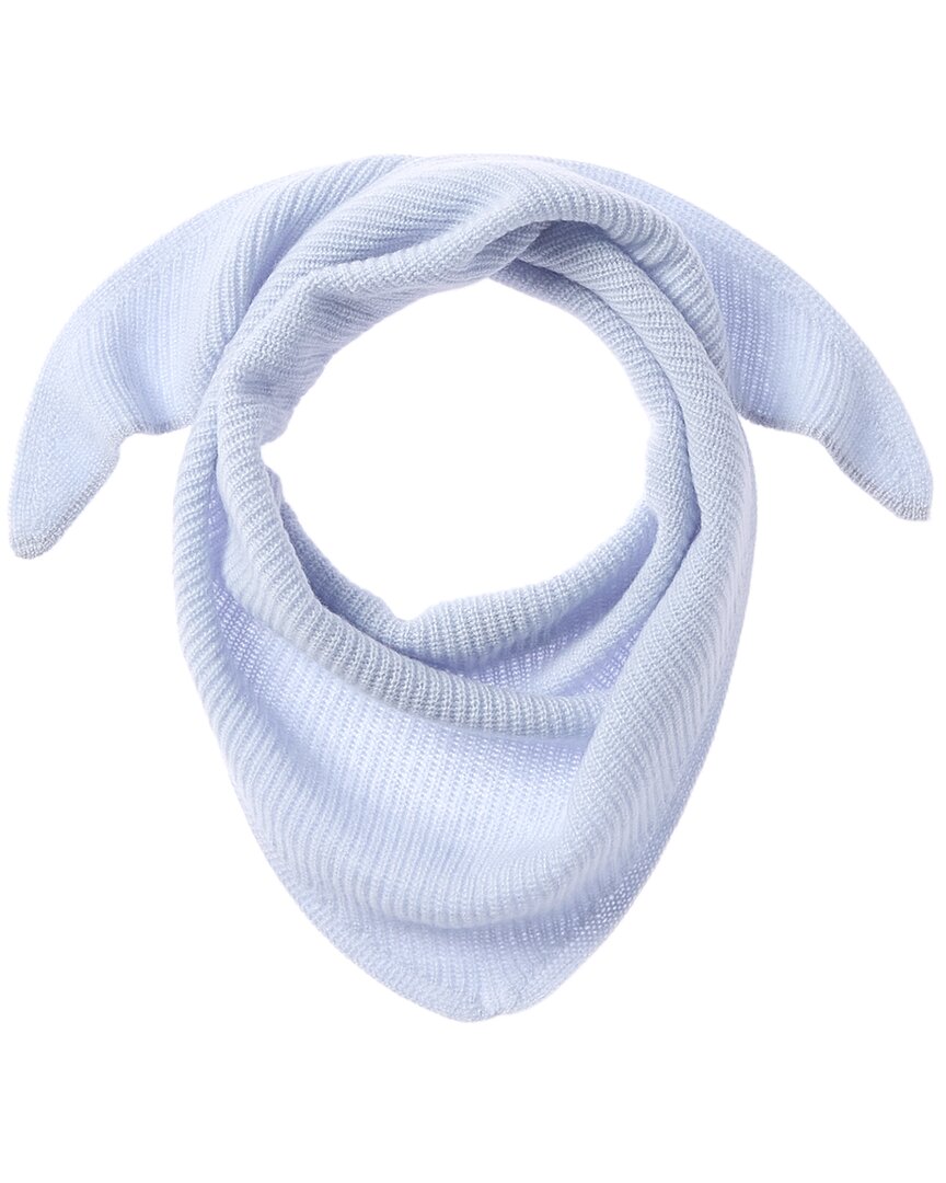 Phenix Rib Knit Cashmere Neckerchief In Blue