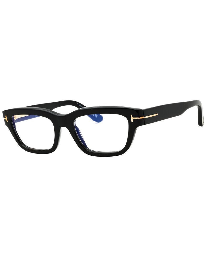 Tom Ford Ladies Brown Rectangular Eyeglass Frames Ft6045b In Brown