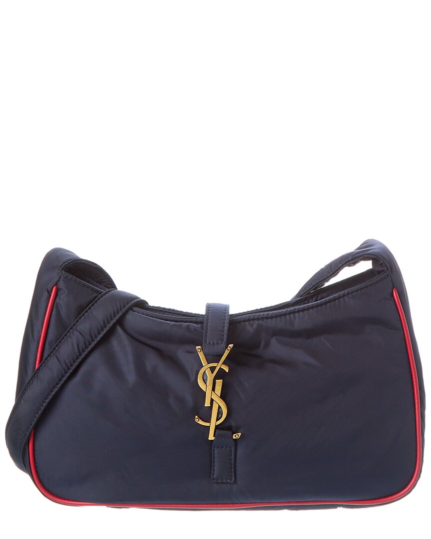 Saint Laurent Le 5 À 7 Mini Nylon Crossbody In Blue