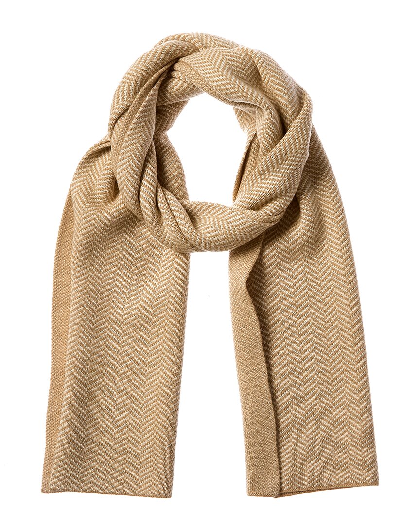 J.mclaughlin Layla Wool-blend Scarf In Brown