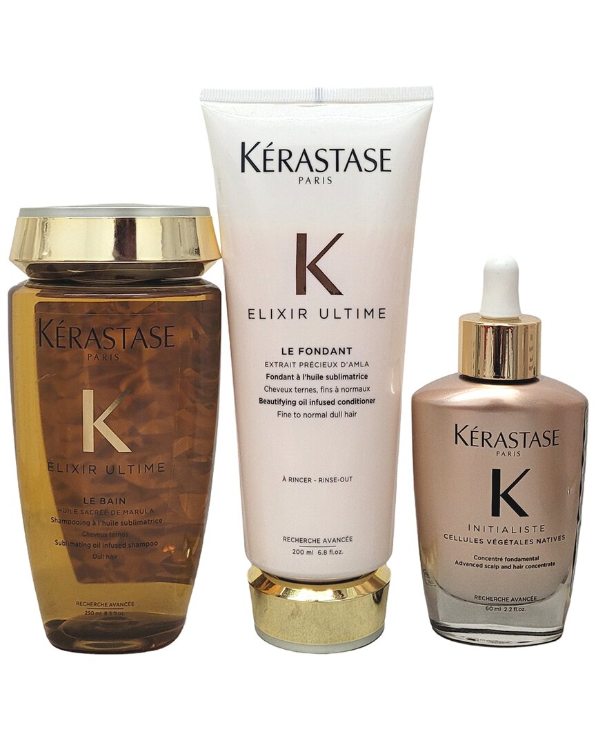 Kerastase Kérastase Unisex Elixir Ultime Fondant Conditioner, Sublimating Oil Infused Le Bain & Initialiste Ad