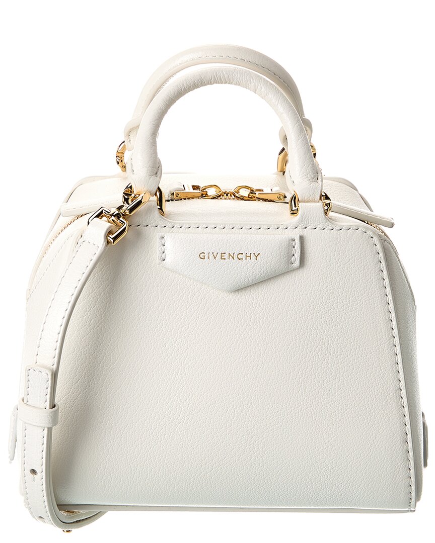 Givenchy Ivory Leather Nano Antigona Cube Handbag