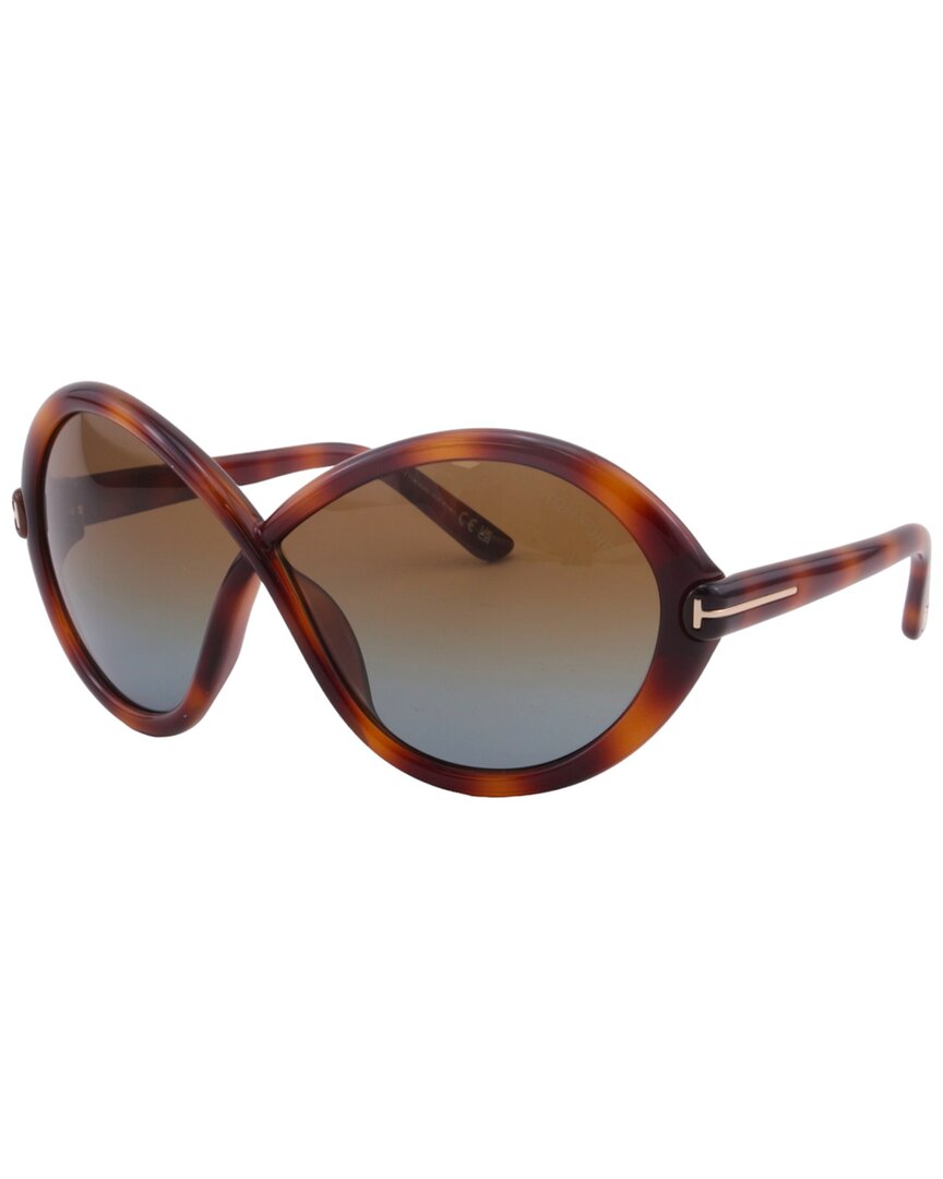 Shop Tom Ford Women's Jada 68mm Sunglasses In Brown