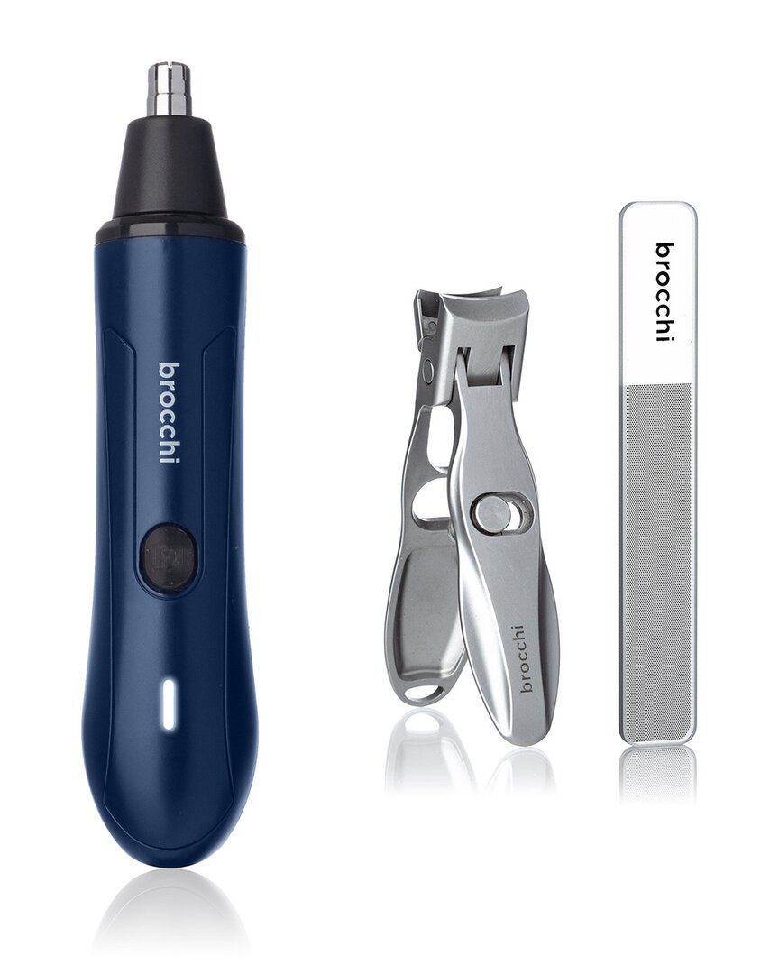Brocchi For Men Men's Nail Clipper File & Nose Trimmer Set
