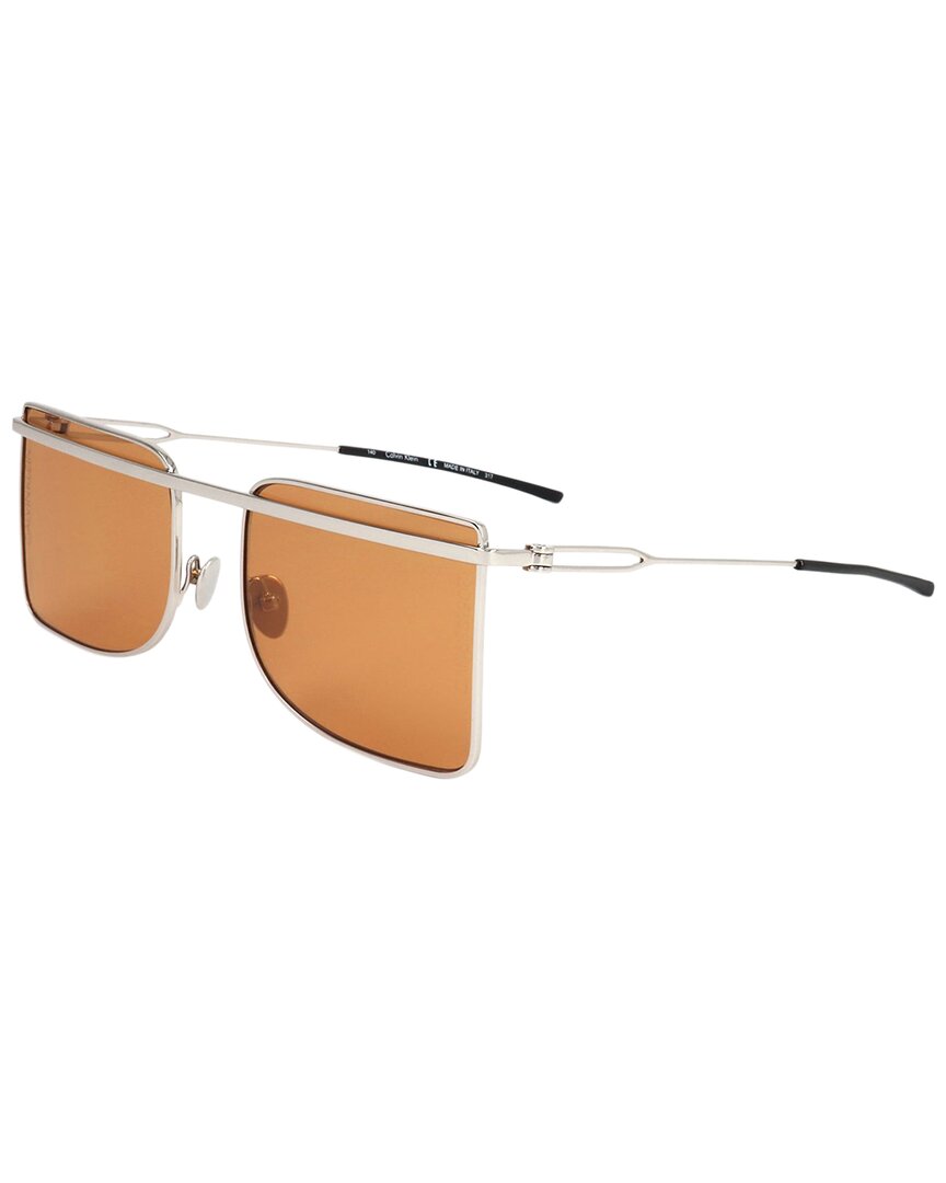 Calvin Klein Unisex Ck8058s 56mm Sunglasses In Silver