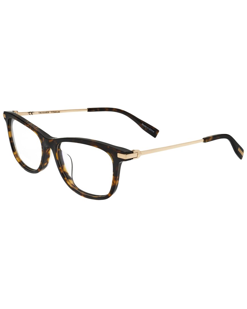 Trussardi Women's Vtr104t 54mm Optical Frames In Brown