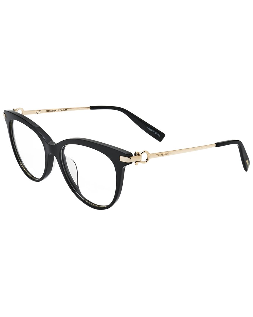 Trussardi Women's Vtr284f 53mm Optical Frames In Black