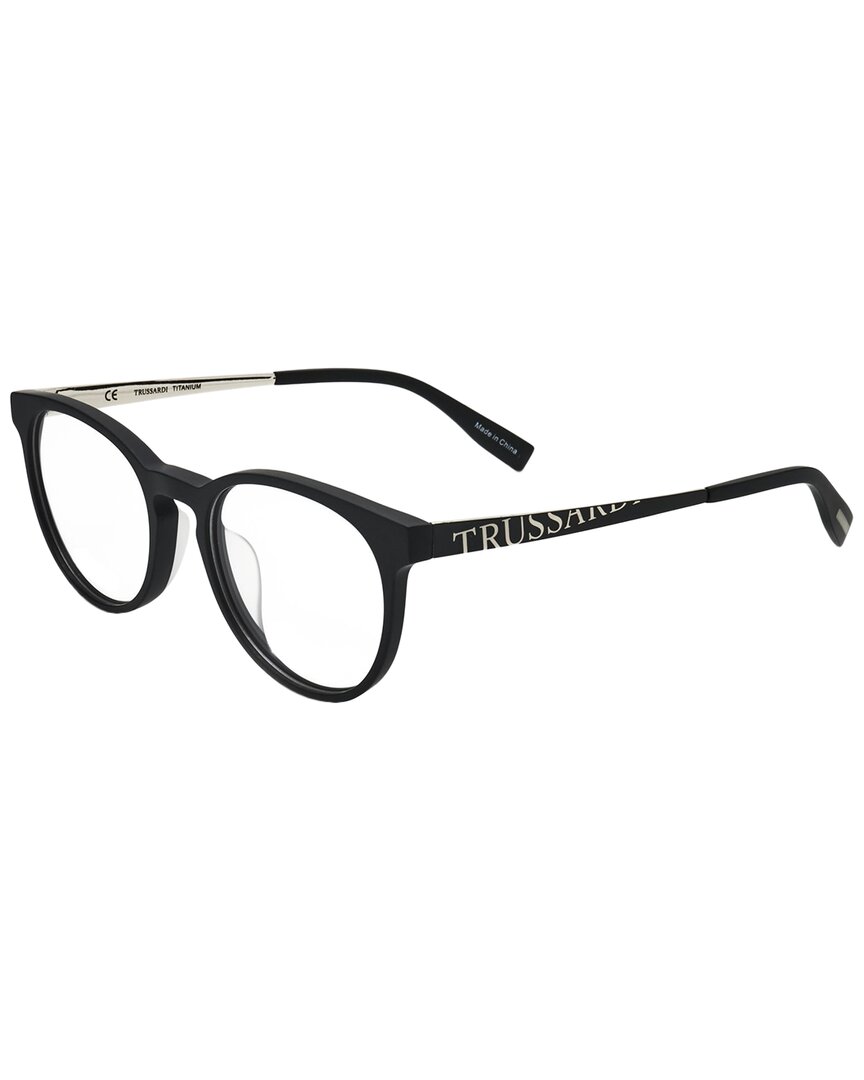 Trussardi Men's Vtr289f 52mm Optical Frames In Black