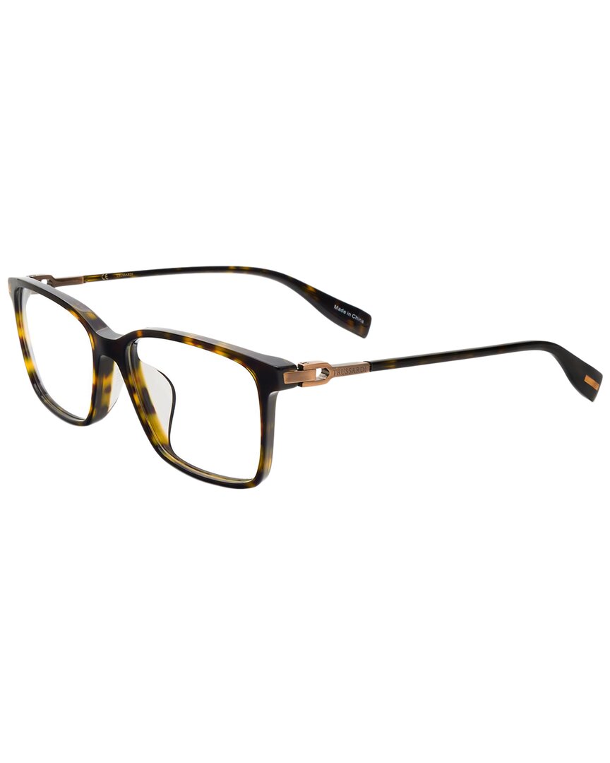 Trussardi Men's Vtr367f 54mm Optical Frames In Brown