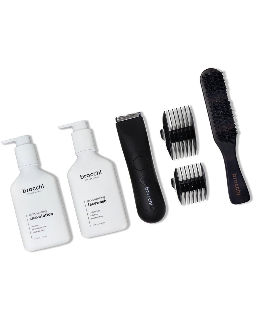 Sebastian Brocchi Brocchi Waterproof Usb Trimmer, Polishing Brush, Moisturizing Face Wash & Shave Lotion Bundle