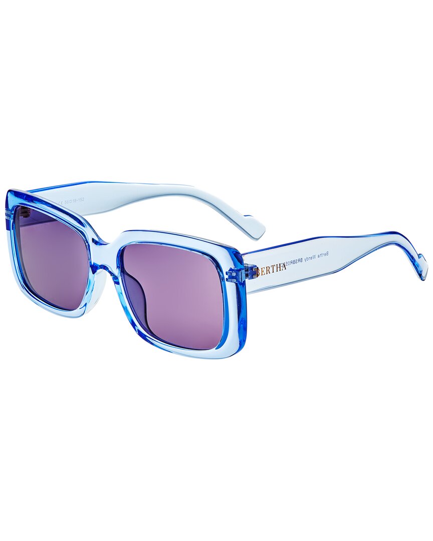 Shop Bertha Women's Brsbr052c6 55mm Polarized Sunglasses In Blue