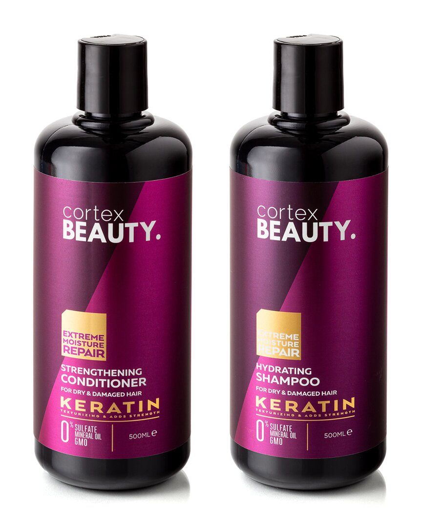 CORTEX BEAUTY CORTEX UNISEX KERATIN HYDRATING SHAMPOO & STRENGTHENING CONDITIONER SET 