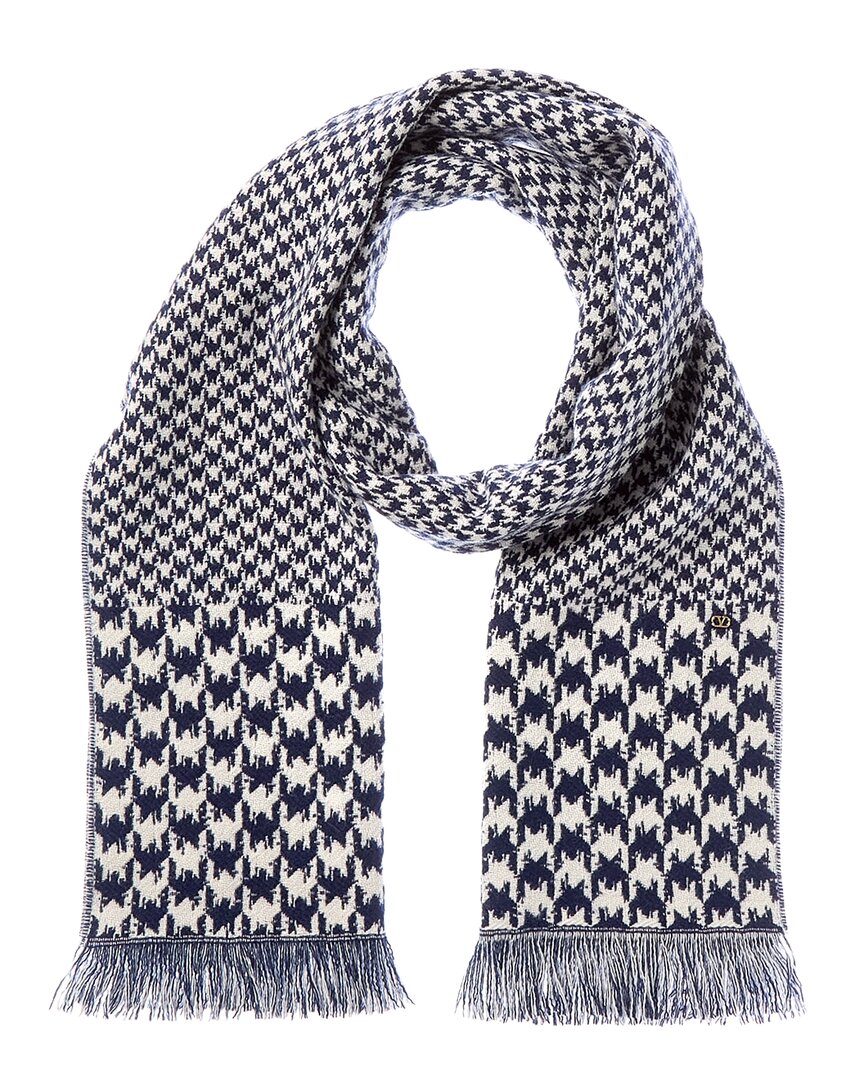 Valentino Wool Scarf In Animal Print