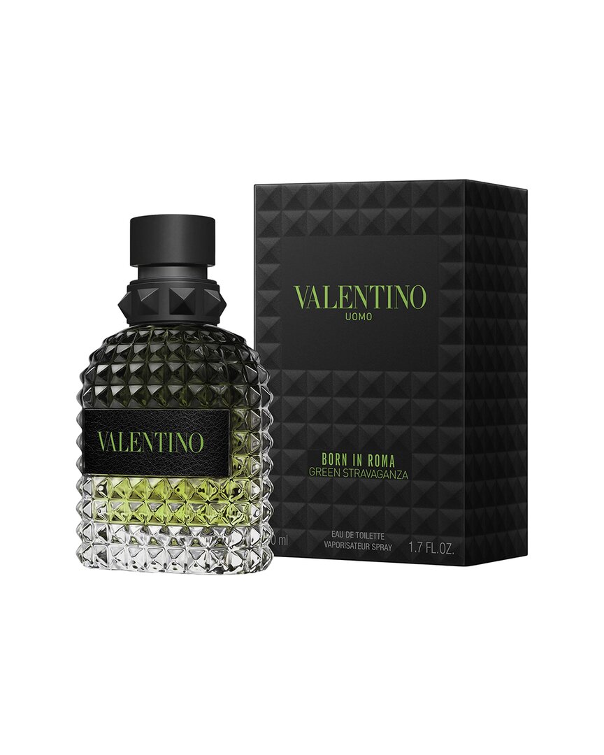 Valentino Men's 1.7oz Uomo Born In Roma Green Stravaganza Edt Spray In White