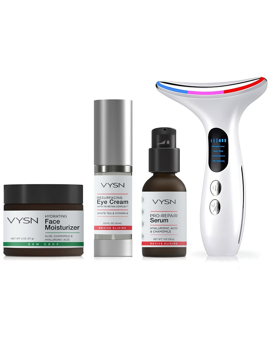 Vysn Unisex Anti-aging Facial Set In White