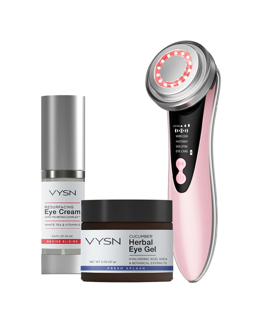 Vysn Unisex Anti-aging Eye Care Set In Pink
