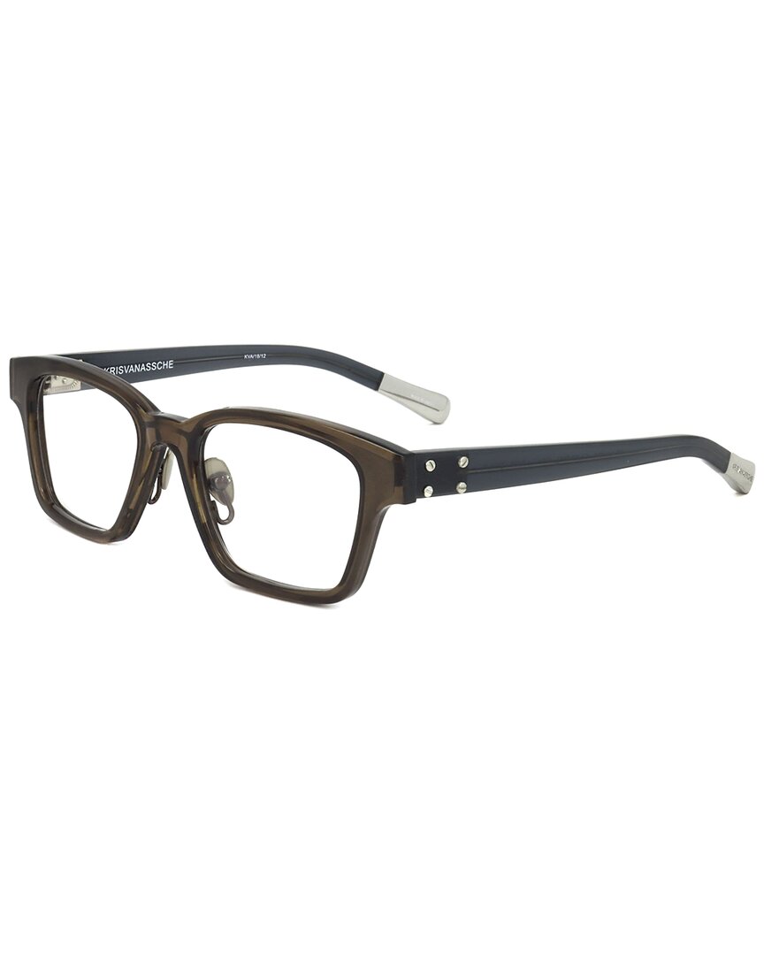 Kris Van Assche By Linda Farrow Gallery Kris Van Assche By Linda Farrow Unisex Kva18 50mm Optical Frames In Brown