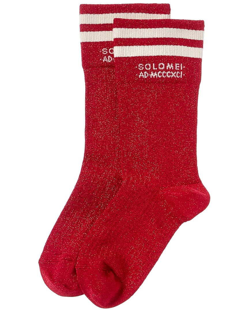 Brunello Cucinelli Two-tone Socks In Red